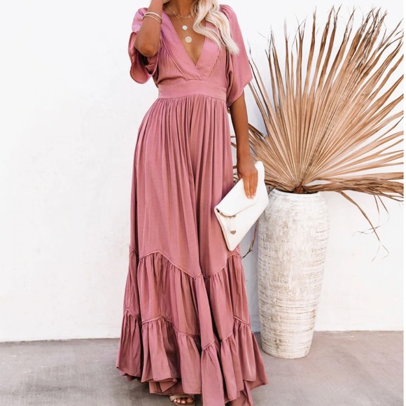 Vici Dresses & Skirts - Vici | Mauve Maxi Dress | Bump Friendly